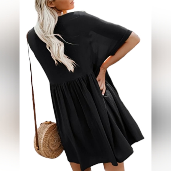 KNOX ROSE BLACK V NECKLINE  SHIFT DRESS NWT SIZE XS - Picture 6 of 11